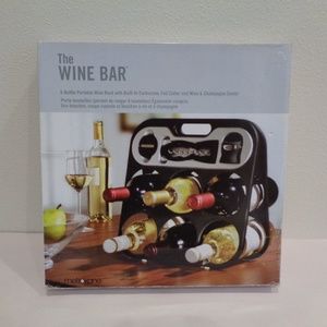 Metrokane THE WINE BAR 6 Bottle Portable Wine Rack